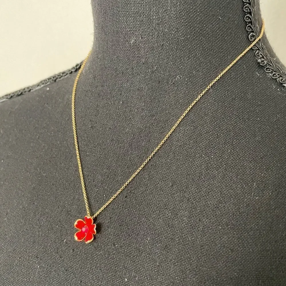 NWT Kate Spade Blushing Blooms Pendant Necklace - Picture 6 of 8